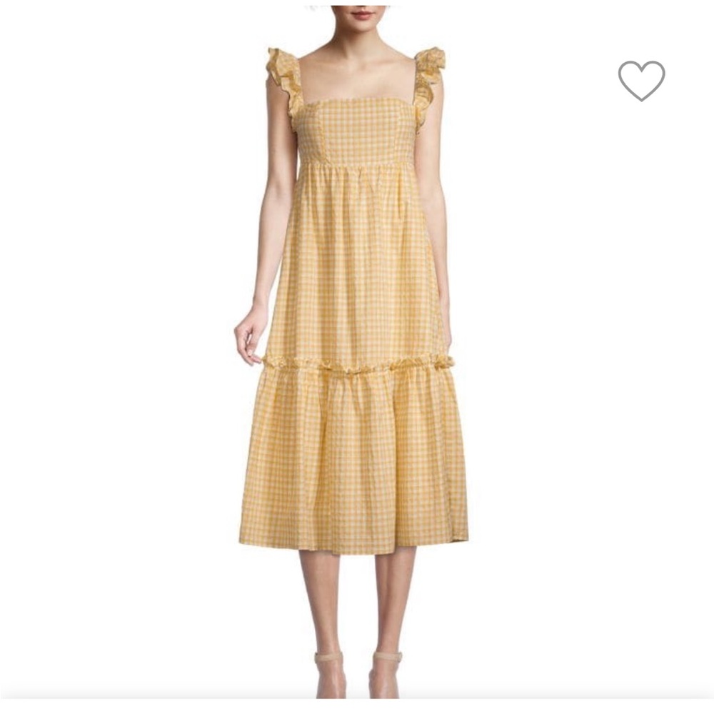 NWT Caara Angelina Gingham Ruffle Dress